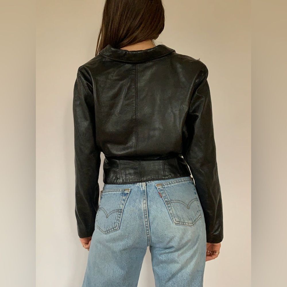 Vintage 1980s Wilson’s Leather cropped leather jacket - Picture 11 of 12